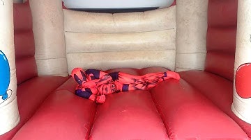 Deadpool on my Bouncy Castle with Screwdiver