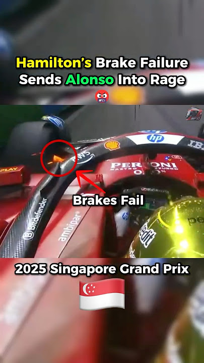 Alonso’s Furious Reaction to Hamilton’s Brake Failure 😡