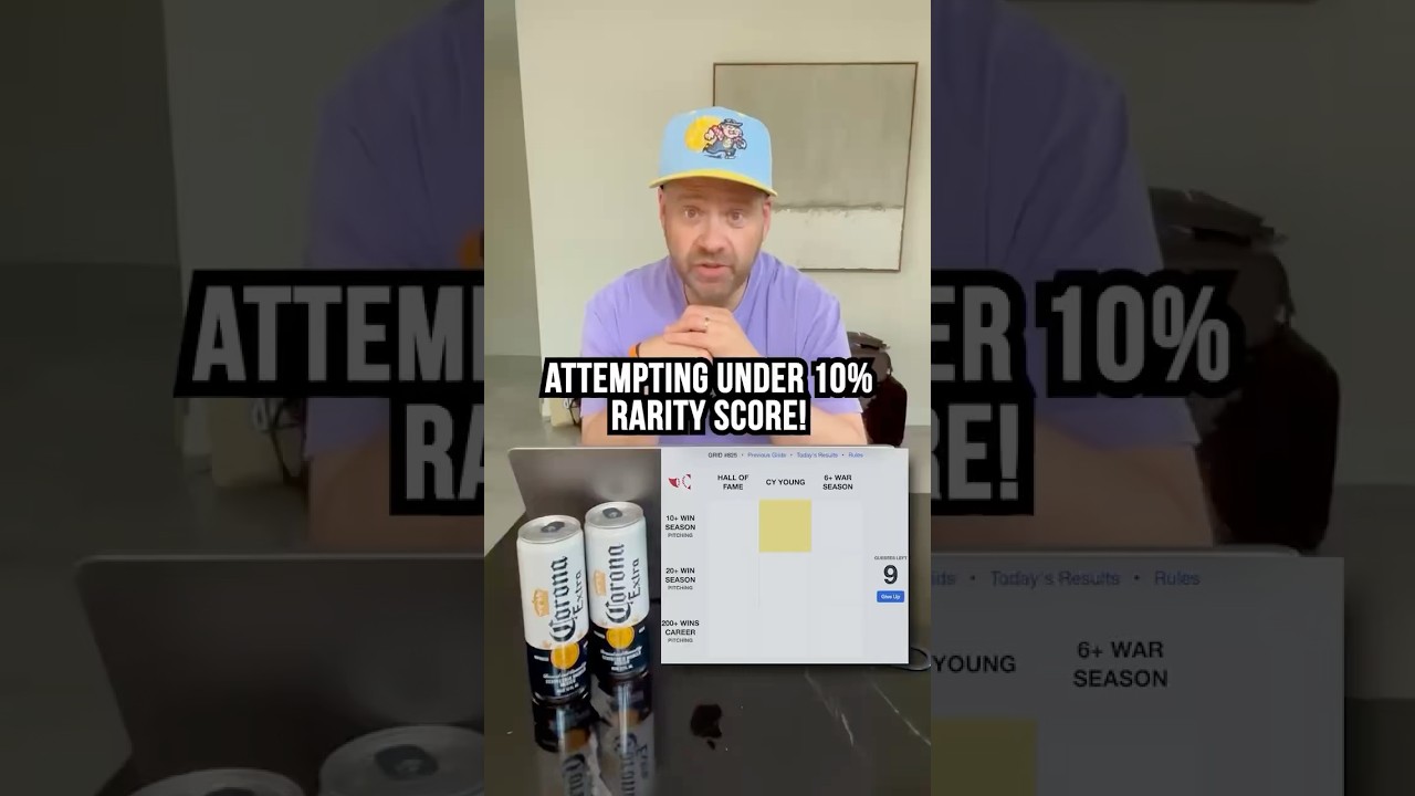 Can I get a rarity score under 10 on the Immaculate Grid? 