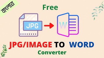 How to Convert Jpg to Word  |  Free JPG To Word Converter Bangla Tutorial  #SRFreelancingInstitute