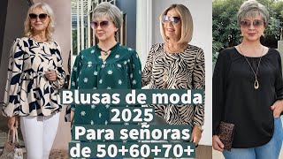Blusas Para Señoras De 506070Moda En Blusas Primavera Verano 2025Fashionable Blouses For Women