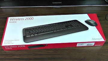 Microsoft Wireless 2000 Desktop Keyboard & Mouse Unboxing