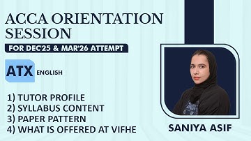 ACCA ATX E | Tutor Profile, Syllabus, Paper Pattern & VIFHE Support | Dec