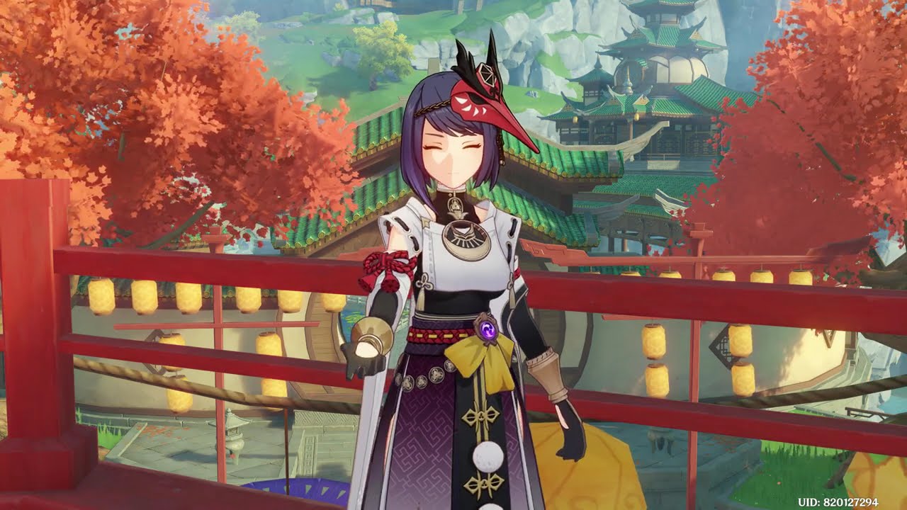 Just Kujou Sara reaching out to you while smiling for one minute ❤ [Genshin Impact / 原神]