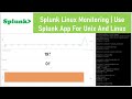 Splunk linux monitoring  use splunk app for unix and linux for monitoring cpu memory disk space