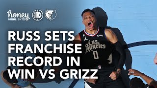 Russell Westbrook Sets Franchise Record In Win vs Grizzlies. | LA Clippers