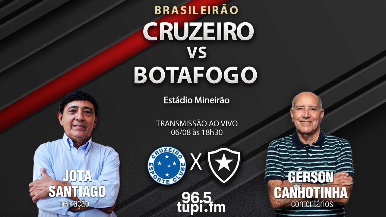 CRUZEIRO X BOTAFOGO TRANSMISSÃO AO VIVO DIRETO DO MINEIRÃO - CAMPEONATO  BRASILEIRO 2023 