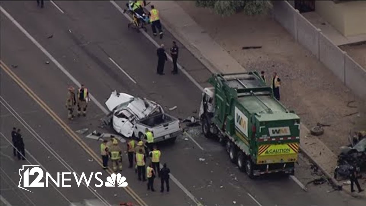 1 dead after crash involving garbage truck in Phoenix
