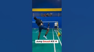 Jump Smash Power Multi Right contact Racquet Swing Smash Kill #shortvideo #badminton #viral