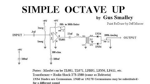 Simple Octave Up Breadboard. (The playing is not important)