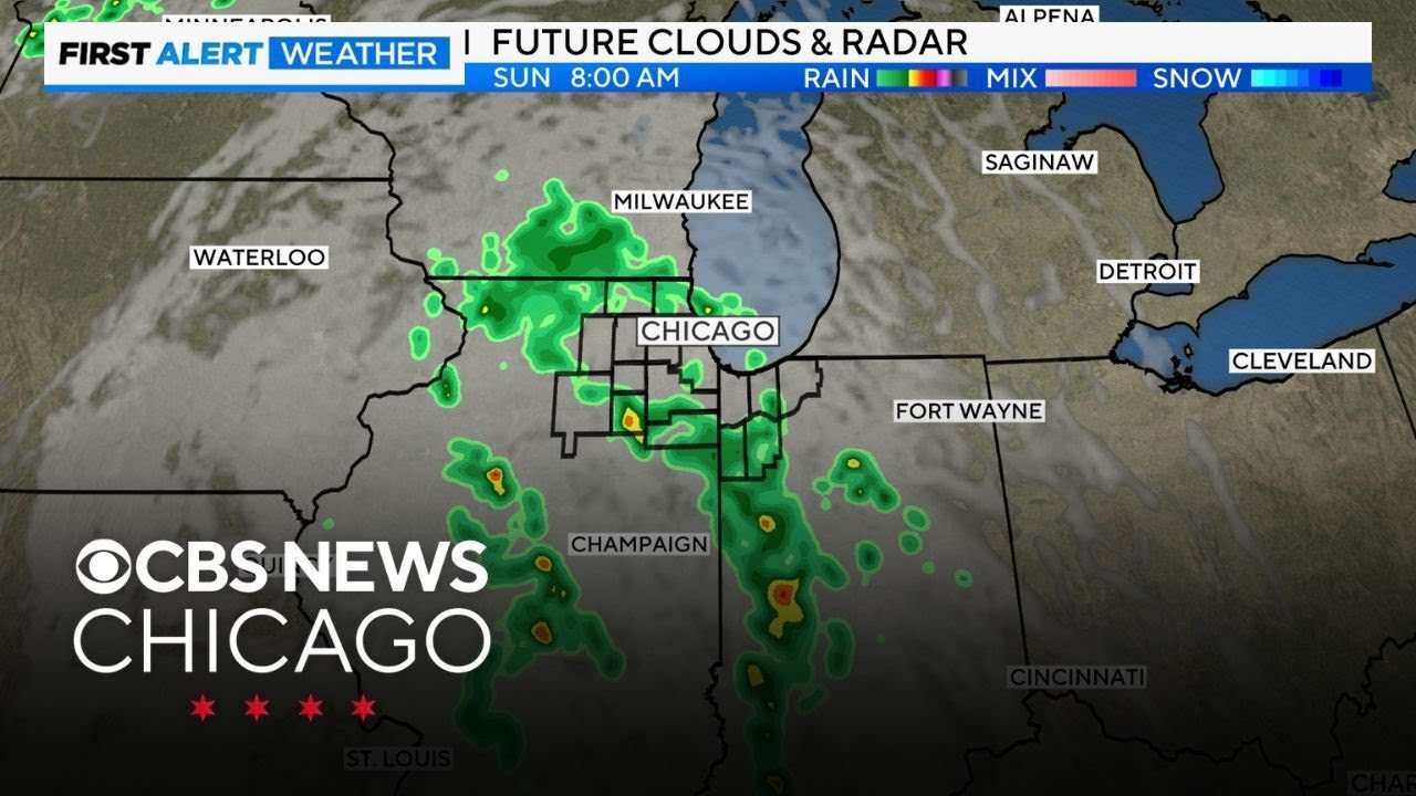 Skies turn cloudy Saturday night in Chicago - YouTube