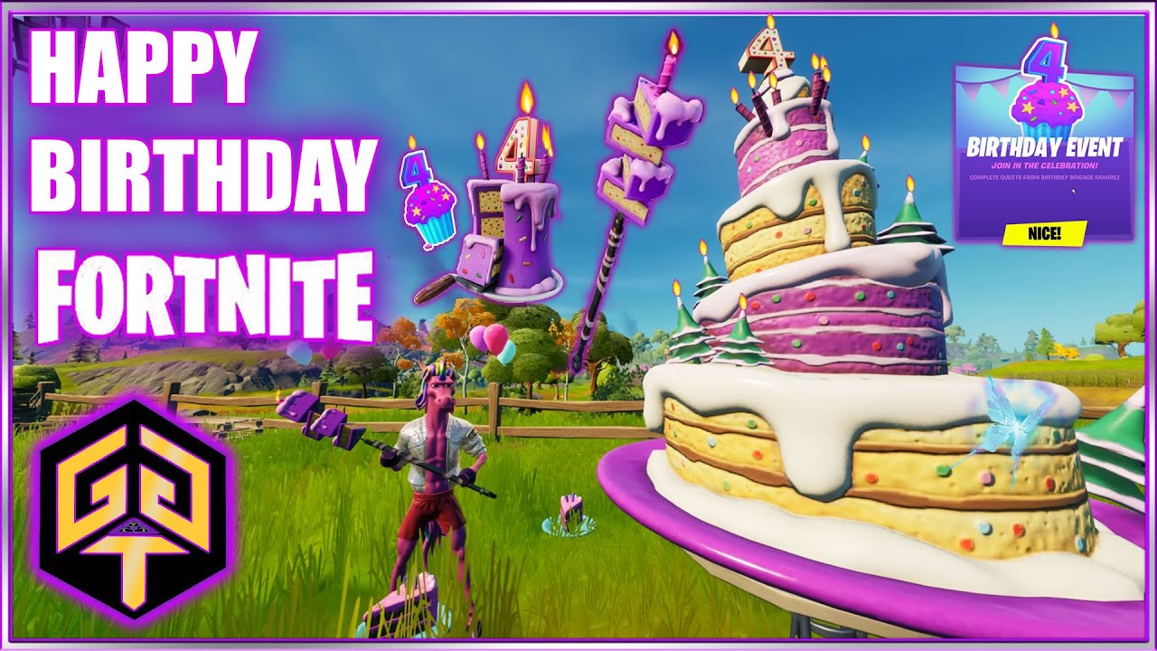 その他 Fort birthday event Graduated event Happy Birthday Fortnite Congrats 4 Years Get Free Rewards