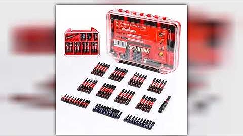 Geinxurn Impact Screwdriver Bits Set71pieces Case Storage Magnetic S2 Steel Multi Insert Power Bits
