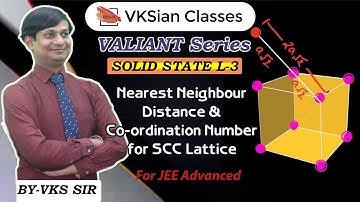 Valiant Series | Solid State | SCC lattice | nearest neighbour distance | jee advanced 2021 |