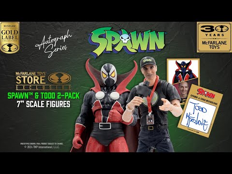 NEW Spawn™: Spawn™ & Todd 2-Pack Gold Label Todd McFarlane Signed | Action Figure Showcase