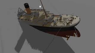 my first blender animation (titanic sinking(my theory))