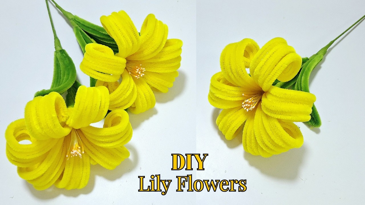 How to Make Pipe Cleaner Flower Lily | Crafts Flower