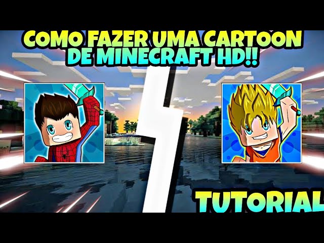 Como fazer uma SKIN CARTOON de MINECRAFT pelo CELULAR - Tutorial 