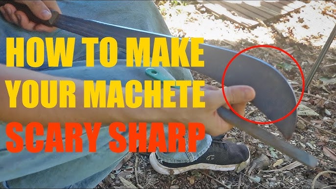 How to sharpen your MACHETE  Accusharp 001c BLADE change and DEMO 