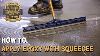 Applying Epoxy With Easy Squeegee 