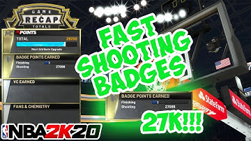 HOW TO GET 30-40K FOR SHOOTING BADGES PER GAME IN NBA 2K20 AFTER PATCH 1.05!!! (QUICK & FAST)