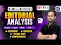 The Hindu Editorial Analysis | 5th Feb 2026 | The Hindu Vocab, Reading, Grammar | by Sanjeev Sir