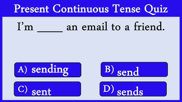 Present Continuous Tense Quiz 5