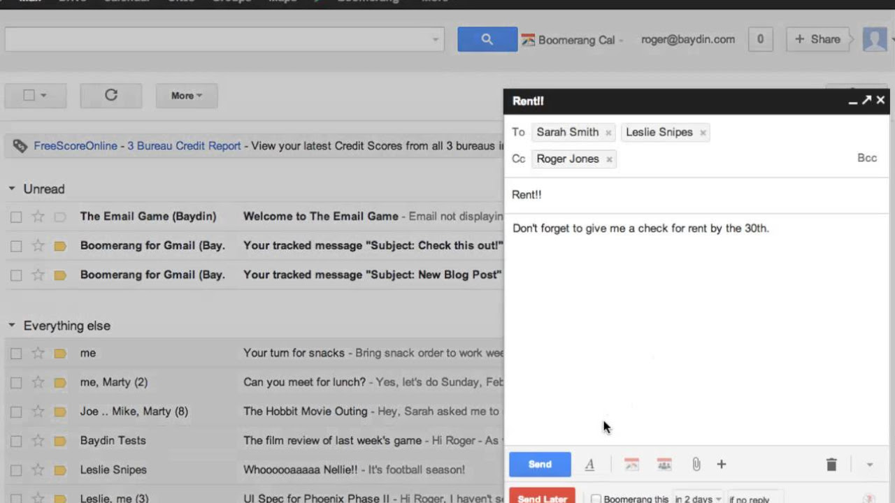 Update Boomerang for Gmail Demo