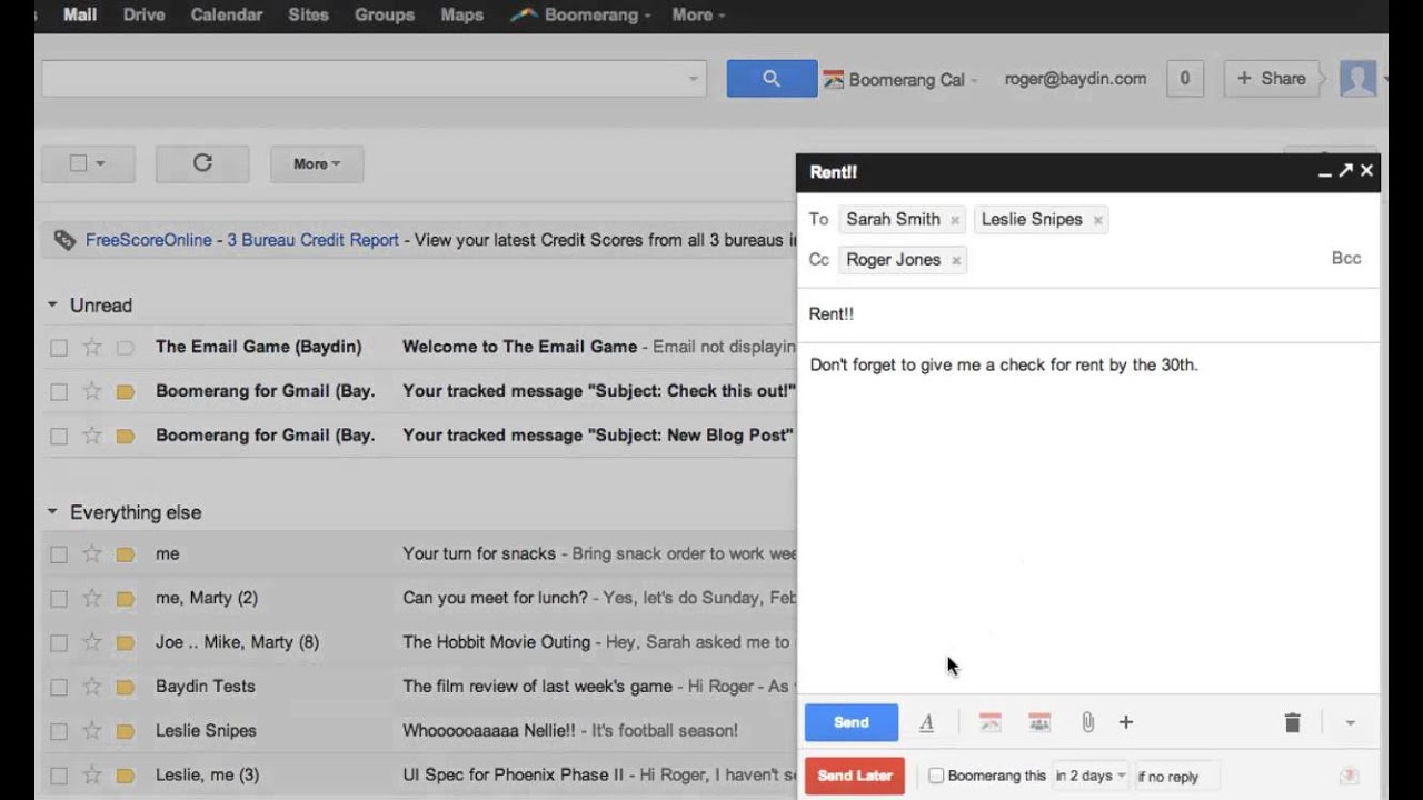 set up a different primary email for gmail