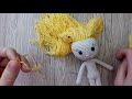 Как сделать волосы вязаной кукле из пряжи: способ "наращивания" локонов