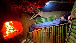 Download lagu 2 DAYS CAMPING BUILDING A BED INSIDE TREE ROOTS