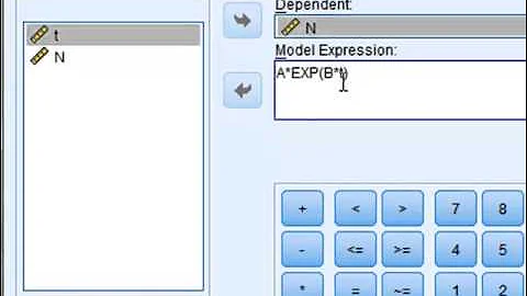 Nonlinear regression (SPSS)