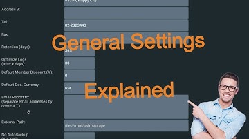 Chapter 1: Setup and Configuration - General Settings
