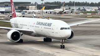 TC-JJV Turkish Airlines B777-3F2ER taxiing to Gate D32 (TK54) #b777