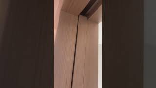 This soft close pocket door is smooth as butter! 🧈 #pocketdoors #finishcarpentry #woodworking screenshot 2