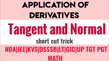 Tangent and Normal| application of derivatives|lt grade 024|pgt024|tgt024|nda024|dsssb 024