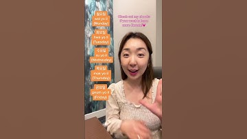 Days of the week in Korean🤩 #koreanlearning