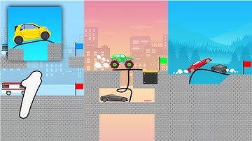 Draw Bridge Puzzle - Draw Game Gameplay Walkthrough Part 1 - Level 1 ~ 35 (Android, IOS)