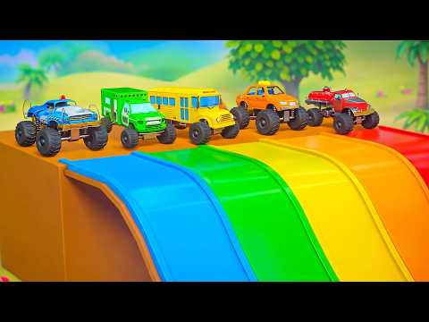 Long Slide Game with Colourful Duck Cow Tiger Gorilla Dog Elephant 3d Animal Game Funny 3d Animals