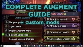 MHW Iceborne - Comprehensive Augment Guide + custom mods and materials required