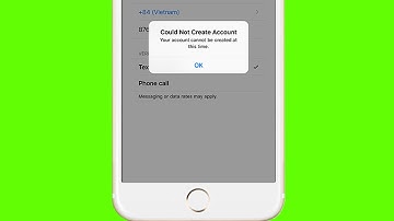 How to fix Could Not Create Account. Your account cannot be created at this time.