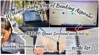 10 Hours study vlog 🫶🏻| Testbook RRB PO Quant Sectional Mock 2024 | Banking Aspirant 📚