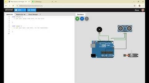 TUGAS AS 1 || INFORMATIKA ARDUINO  SIMULASI PALANG KERETA API OTOMATIS DENGAN SENSOR ULTRASONIK