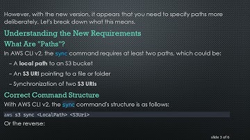 Resolving AWS CLI v2 sync Command Issues