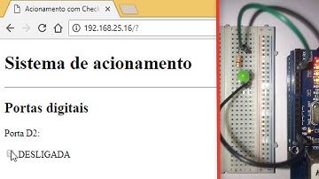 Acionando saídas digitais do Arduino com HTML - CHECKBOX