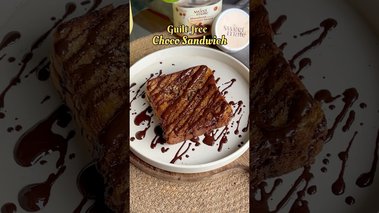 Guiltfree Chocolate Sandwich | No sugar dessert | Healthy recipes | Sweetmate Hazelnut Spread