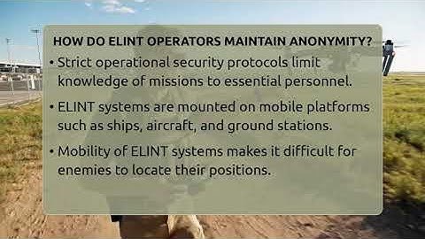 How Do ELINT Operators Maintain Anonymity? - Tactical Warfare Experts