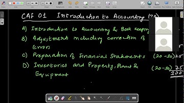 CAF 01 Introduction to Accounting (IA) Lecture 01