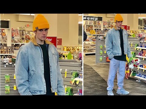 Justin Bieber Buys Flowers For Hailey At The Pharmacy!