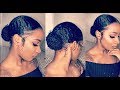 Slick Down Middle Part Bun (Protective Style) |Natural Hair|